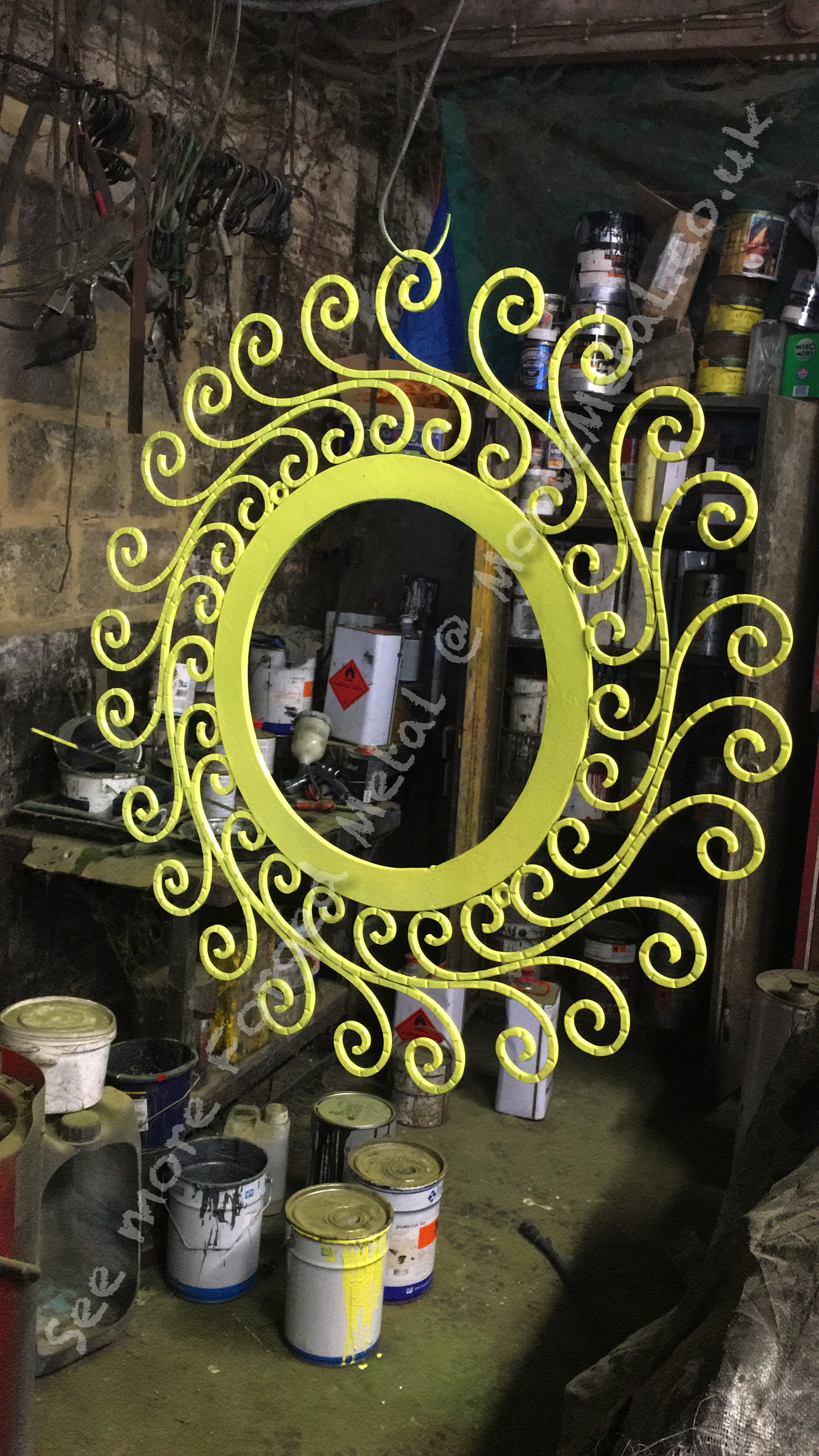 Mirror surround, MovieMetal, Blacksmith, Forged Iron, Forged Metal, Wrought Iron, Wrought Ironwork, Film & TV, Film Industry, Blacksmithing, Burrows Lea Forge, Metalwork for film, Supplier to Film
