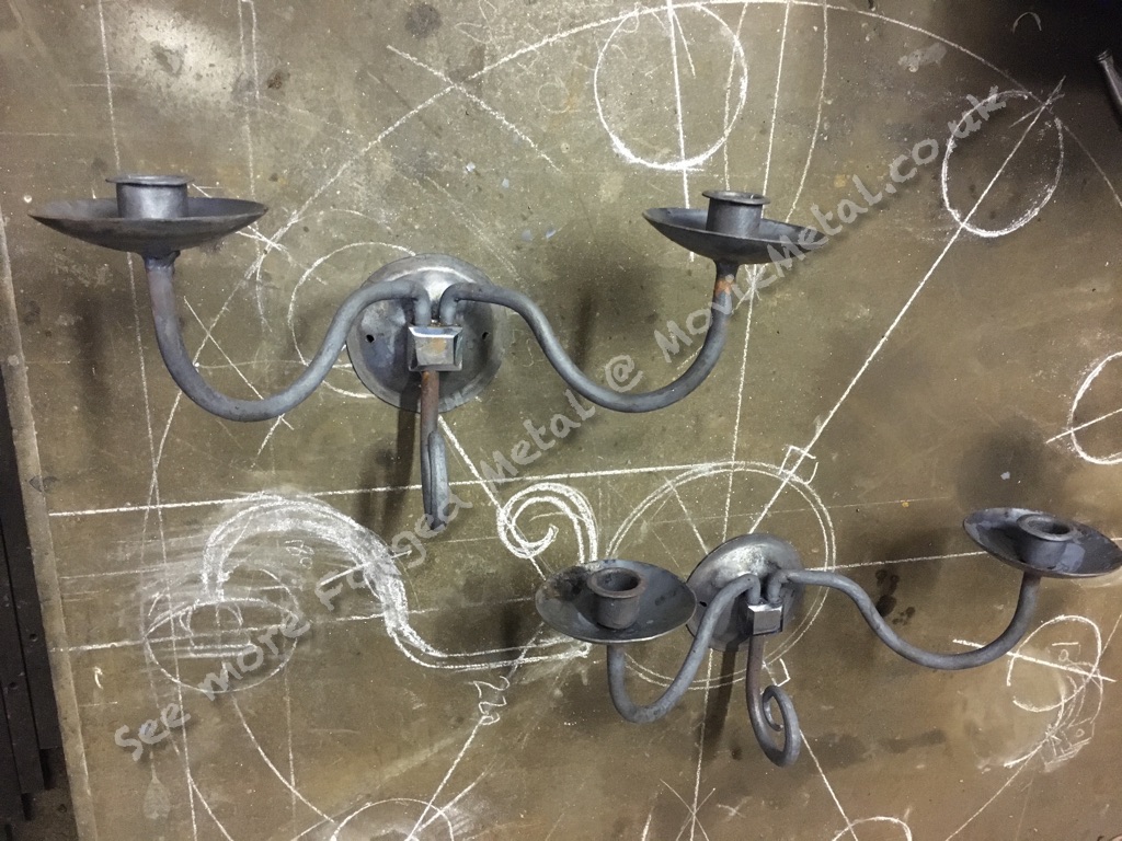 Wall Scones, Lighting, MovieMetal, Blacksmith, Forged Iron, Forged Metal, Wrought Iron, Wrought Ironwork, Film & TV, Film Industry, Blacksmithing, Burrows Lea Forge, Metalwork for film, Supplier to Film