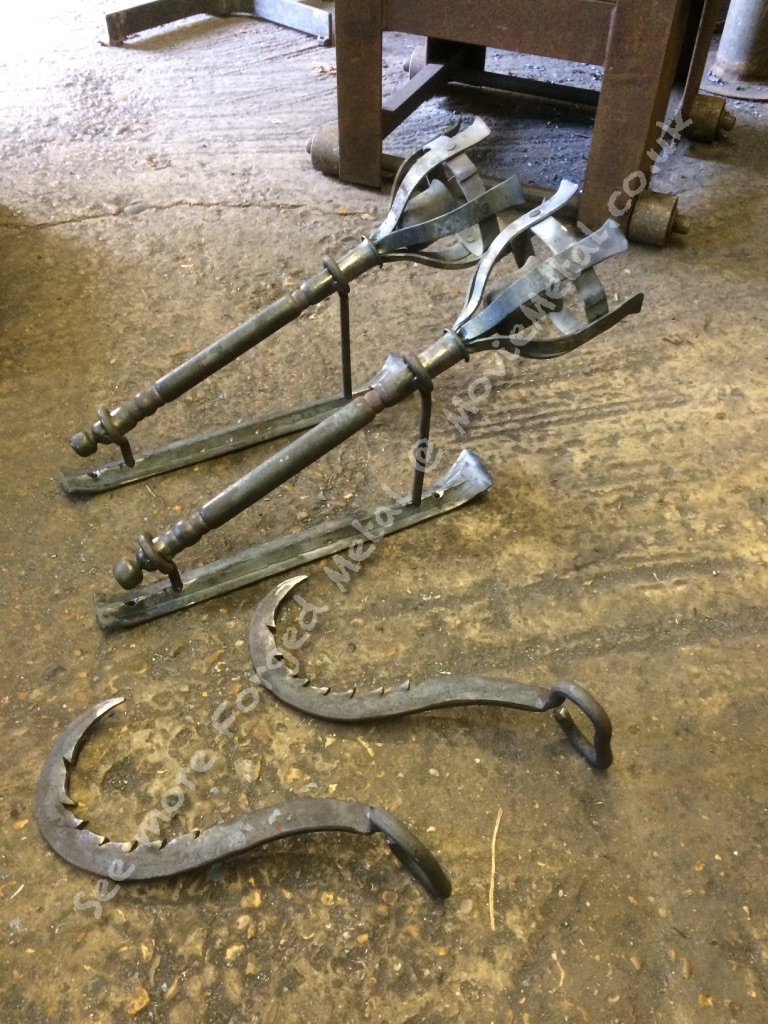 Flambeau, Lighting, Ice grabs, MovieMetal, Blacksmith, Forged Iron, Forged Metal, Wrought Iron, Wrought Ironwork, Film & TV, Film Industry, Blacksmithing, Burrows Lea Forge, Metalwork for film, Supplier to Film