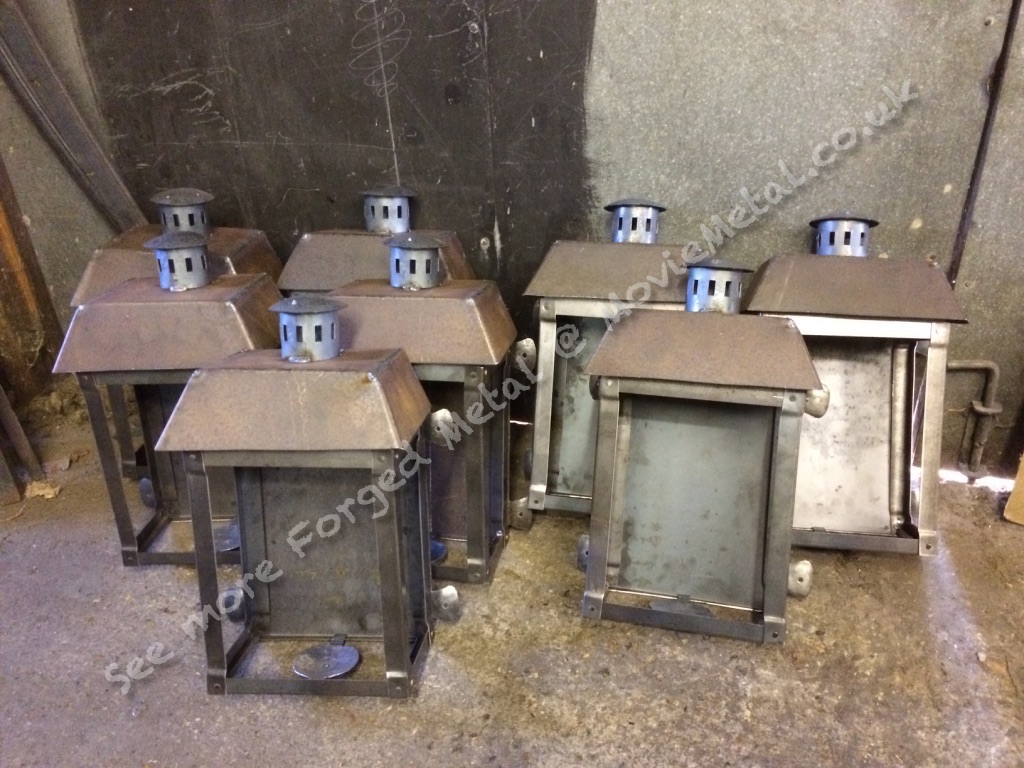 Lanterns, Lighting, MovieMetal, Blacksmith, Forged Iron, Forged Metal, Wrought Iron, Wrought Ironwork, Film & TV, Film Industry, Blacksmithing, Burrows Lea Forge, Metalwork for film, Supplier to Filmng,