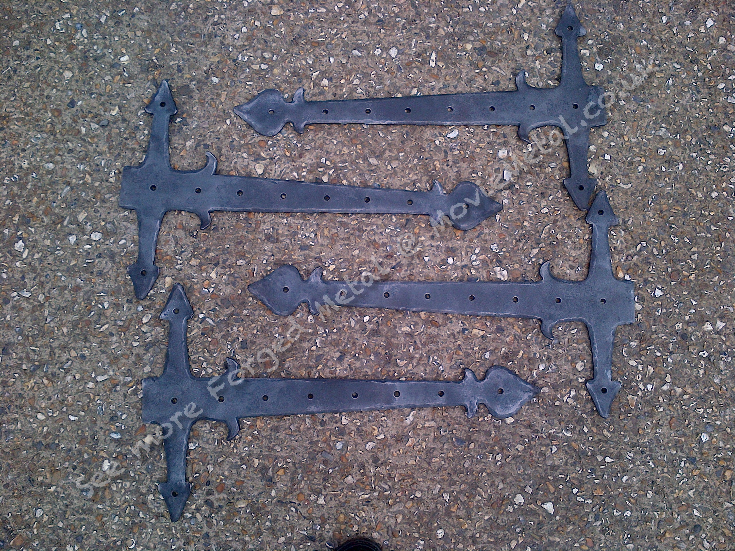 Face hinges, door straps, Door Furniture, Set Decoration, Action Props, MovieMetal, Blacksmith, Forged Iron, Forged Metal, Wrought Iron, Wrought Ironwork, Film & TV, Film Industry, Blacksmithing, Burrows Lea Forge, Metalwork for film, Supplier to Film