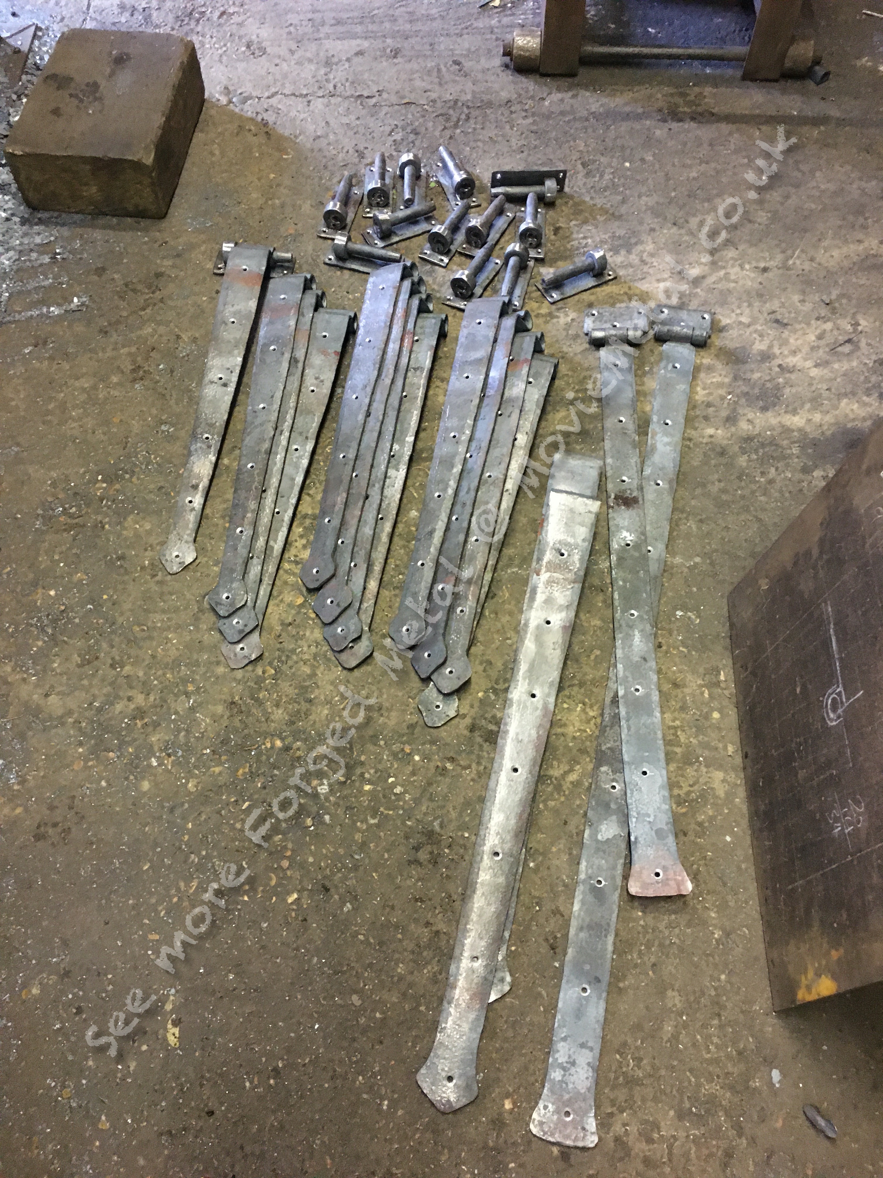 Strap Hinges, Door Furniture, Set Decoration, Action Props, MovieMetal, Blacksmith, Forged Iron, Forged Metal, Wrought Iron, Wrought Ironwork, Film & TV, Film Industry, Blacksmithing, Burrows Lea Forge, Metalwork for film, Supplier to Film