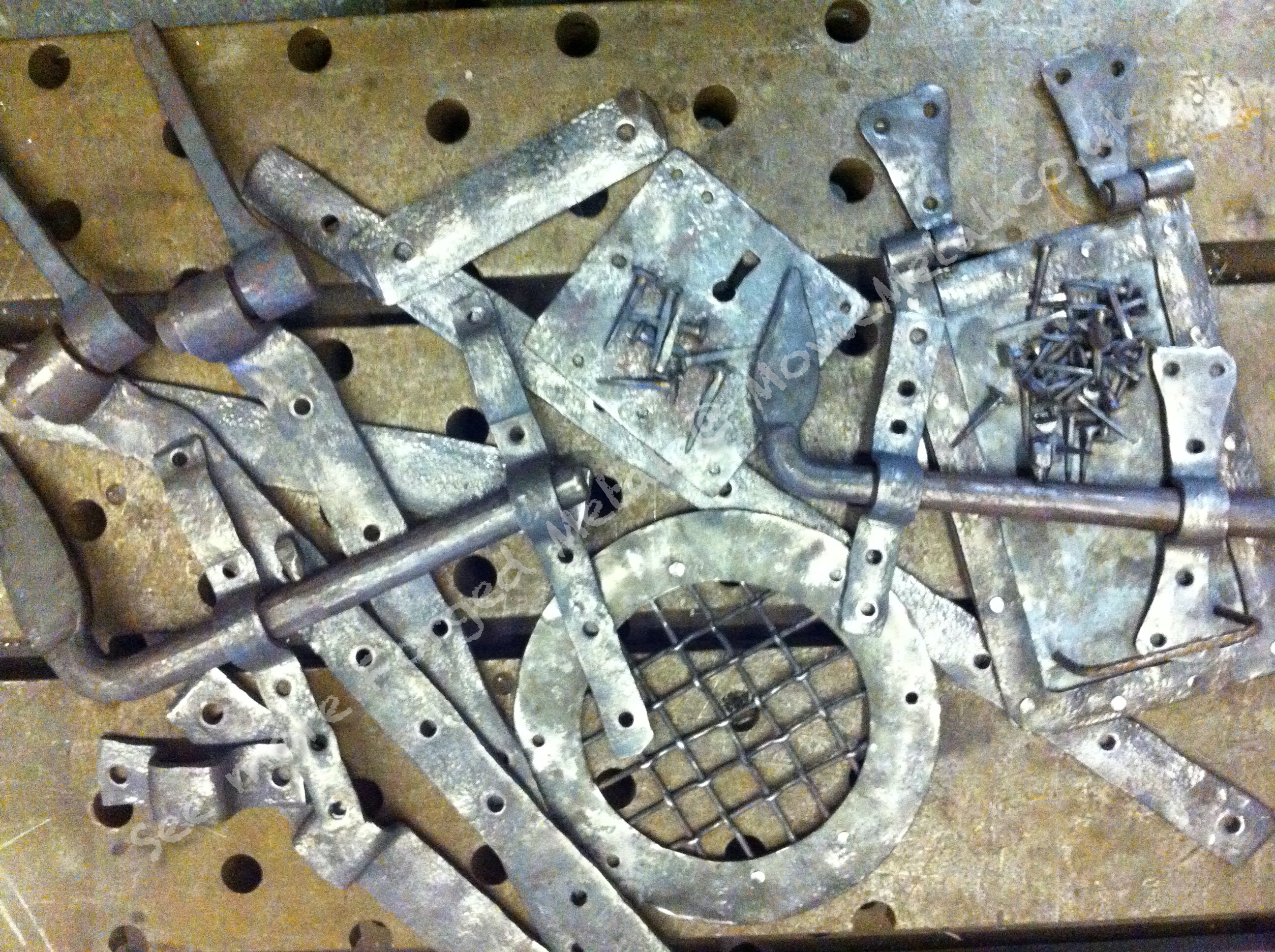 Various Door Furniture, MovieMetal, Blacksmith, Forged Iron, Forged Metal, Wrought Iron, Wrought Ironwork, Film & TV, Film Industry, Blacksmithing, Burrows Lea Forge, Metalwork for film, Supplier to Film