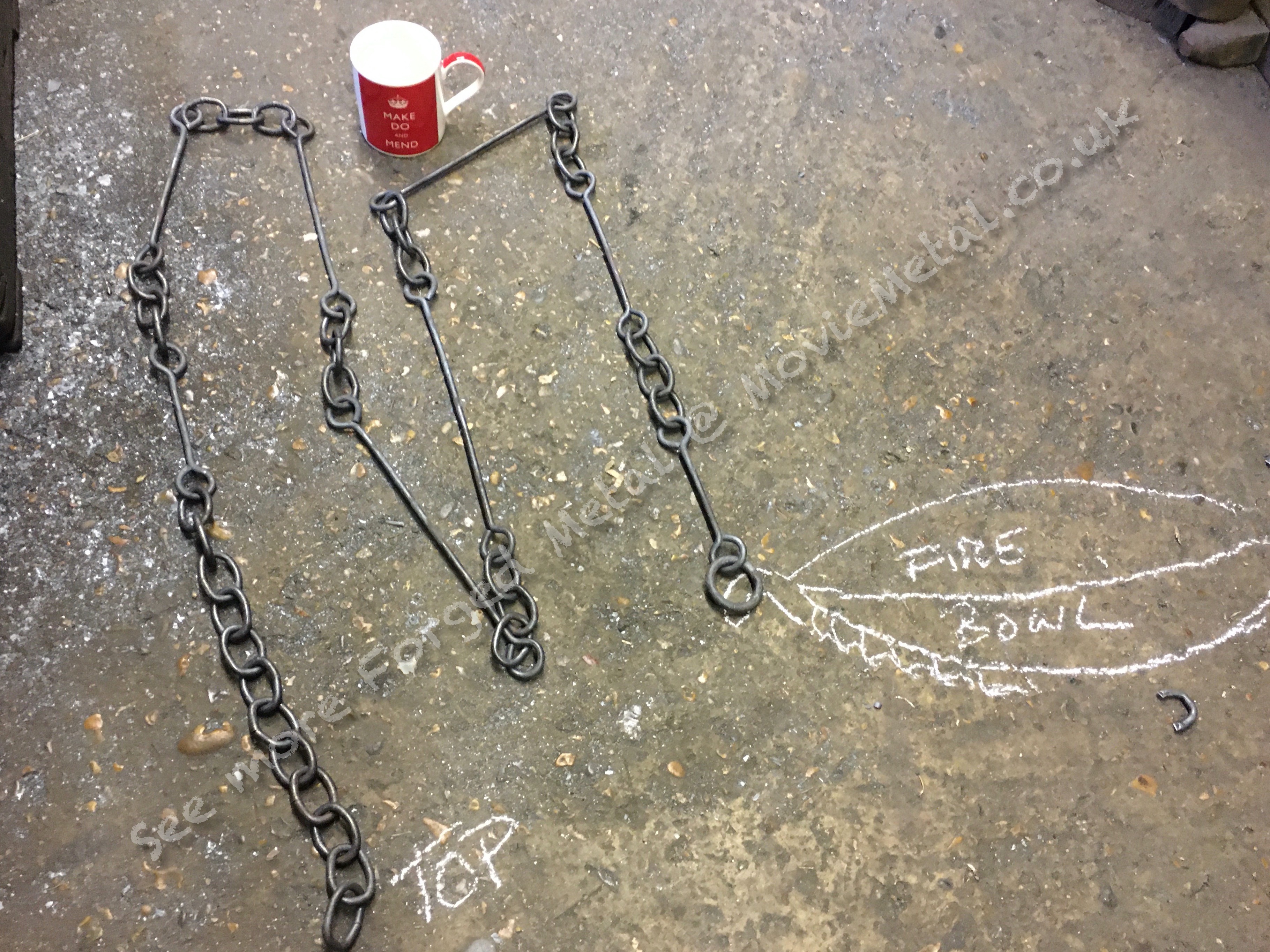 Chain, Forged Chain, Set Decoration, Action Props, MovieMetal, Blacksmith, Forged Iron, Forged Metal, Wrought Iron, Wrought Ironwork, Film & TV, Film Industry, Blacksmithing, Burrows Lea Forge, Metalwork for film, Supplier to Film
