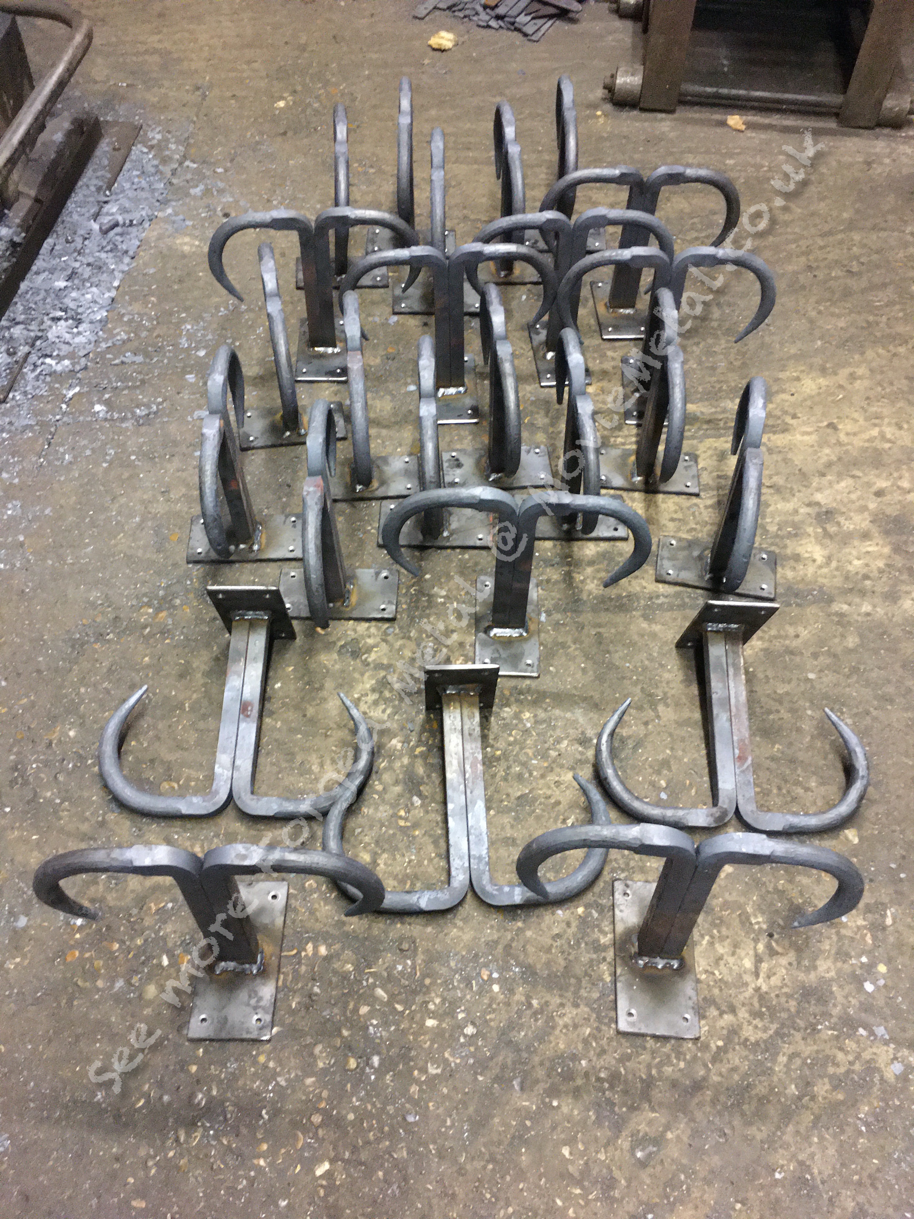 Meat Hooks, Kitchen spits, Fire cranes, Kitchen, MovieMetal, Blacksmith, Forged Iron, Forged Metal, Wrought Iron, Wrought Ironwork, Film & TV, Film Industry, Blacksmithing, Burrows Lea Forge, Metalwork for film, Supplier to Film