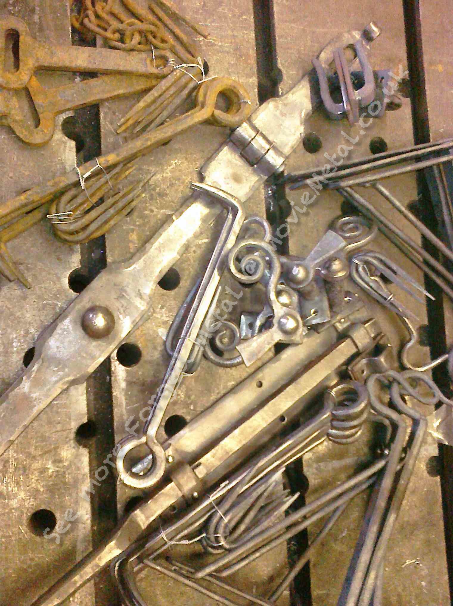 Ironmongery, Hasp & Staple, Hooks, Shoot bolt, MovieMetal, Blacksmith, Forged Iron, Forged Metal, Wrought Iron, Wrought Ironwork, Film & TV, Film Industry, Blacksmithing, Burrows Lea Forge, Metalwork for film, Supplier to Film