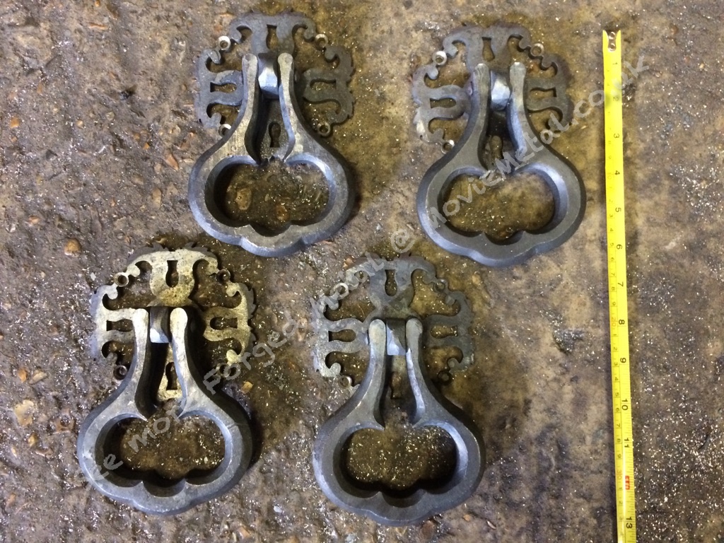 Ring pulls, Medieval, MovieMetal, Blacksmith, Forged Iron, Forged Metal, Wrought Iron, Wrought Ironwork, Film & TV, Film Industry, Blacksmithing, Burrows Lea Forge, Metalwork for film, Supplier to Film