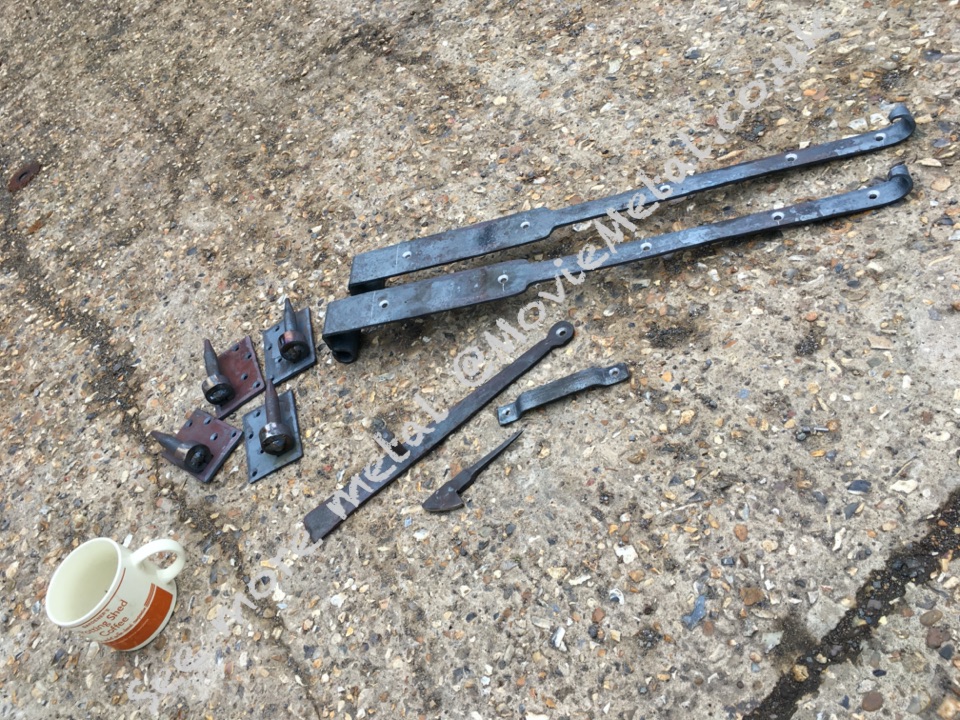 Strap Hinges, Door Furniture, MovieMetal, Blacksmith, Forged Iron, Forged Metal, Wrought Iron, Wrought Ironwork, Film & TV, Film Industry, Blacksmithing, Burrows Lea Forge, Metalwork for film, Supplier to Film
