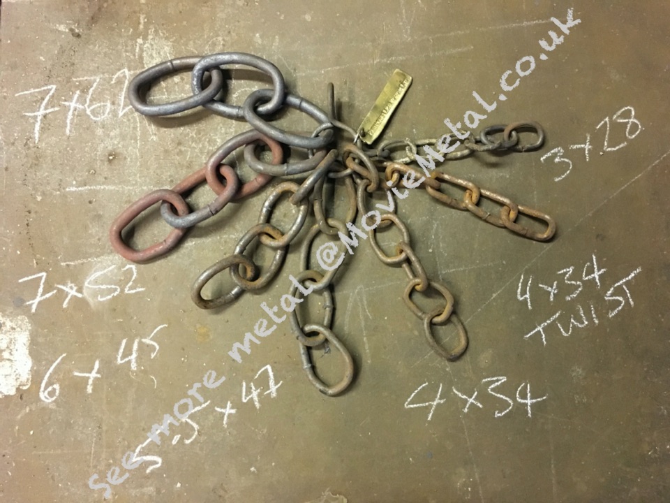 Shackles, chains, Forged chains, handcuffs, manacles, Door furniture, MovieMetal, Blacksmith, Forged Iron, Forged Metal, Wrought Iron, Wrought Ironwork, Film & TV, Film Industry, Blacksmithing, Burrows Lea Forge, Metalwork for film, Supplier to Film