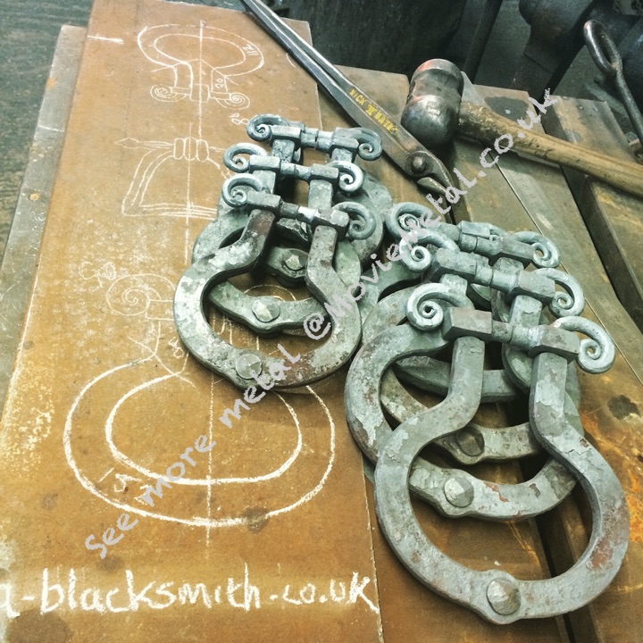 Ring pulls, Medieval, Door Furniture, MovieMetal, Blacksmith, Forged Iron, Forged Metal, Wrought Iron, Wrought Ironwork, Film & TV, Film Industry, Blacksmithing, Burrows Lea Forge, Metalwork for film, Supplier to Film