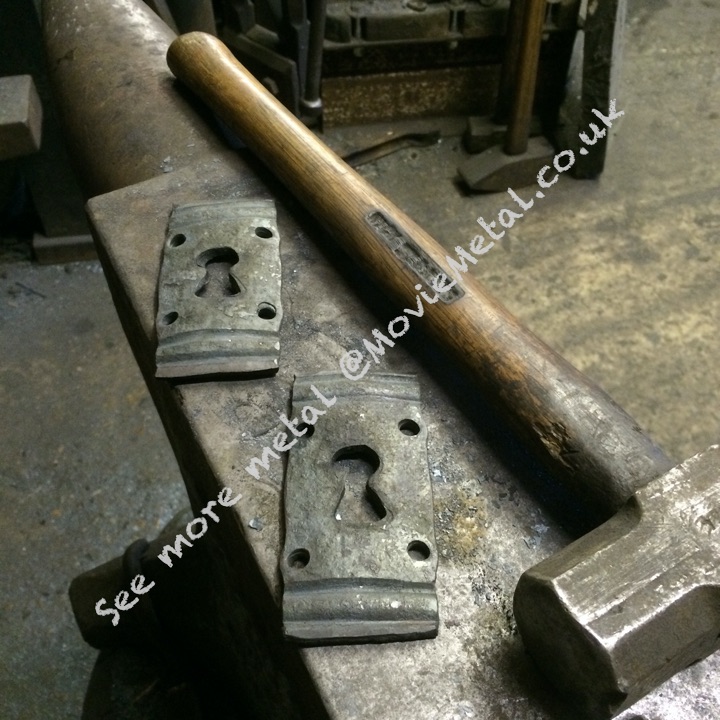 Escutcheon, Door Furniture, Set Decoration, Action Props, MovieMetal, Blacksmith, Forged Iron, Forged Metal, Wrought Iron, Wrought Ironwork, Film & TV, Film Industry, Blacksmithing, Burrows Lea Forge, Metalwork for film, Supplier to Film