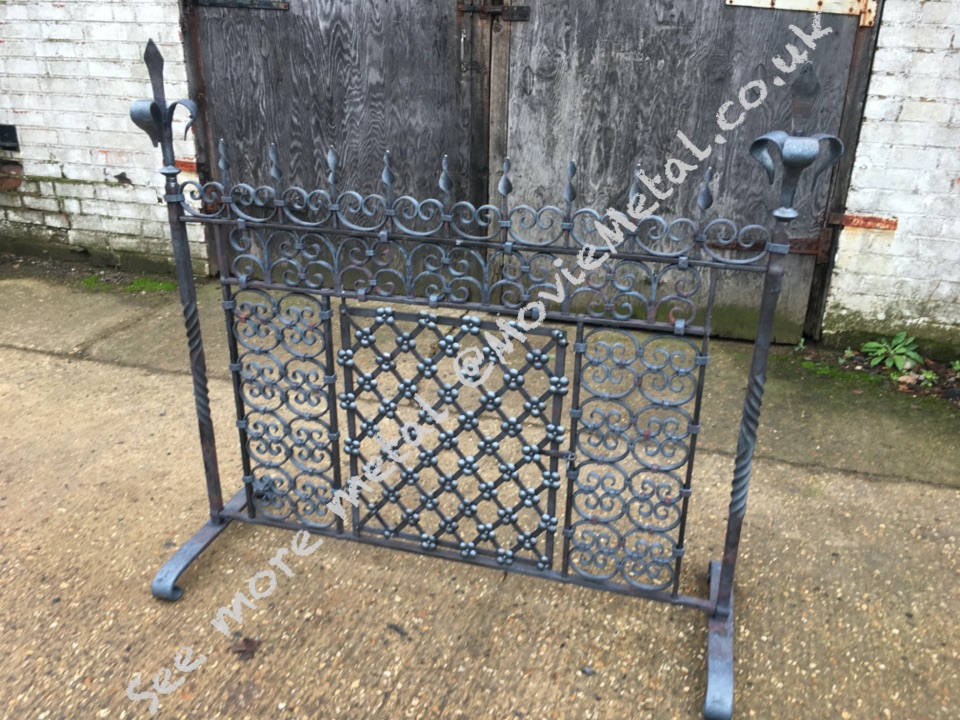 Fire Screen, Medieval, Fire Furniture, Set Decoration, Action Props, MovieMetal, Blacksmith, Forged Iron, Forged Metal, Wrought Iron, Wrought Ironwork, Film & TV, Film Industry, Blacksmithing, Burrows Lea Forge, Metalwork for film, Supplier to Film